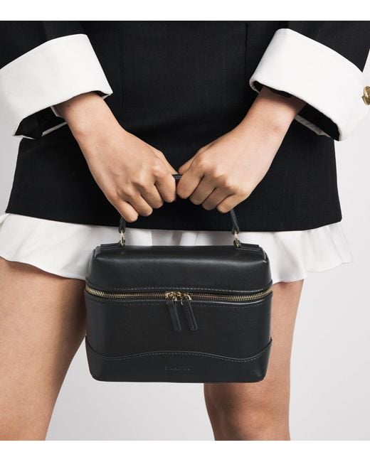 Sandro Black Leather Tangolino Vanity Bag
