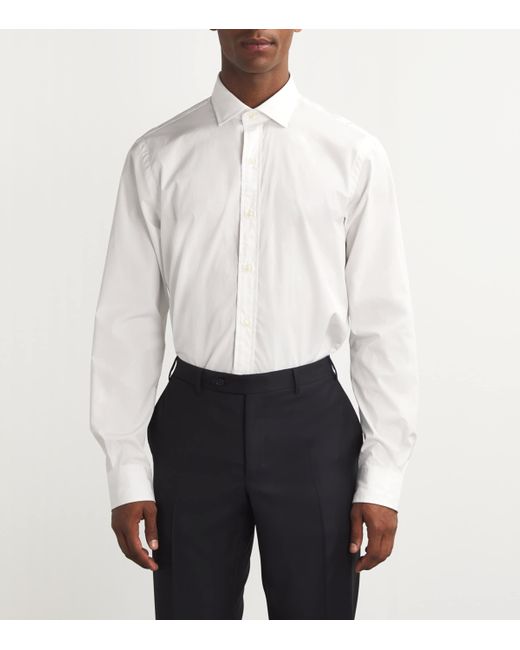 Polo Ralph Lauren White Cotton Custom Fit Shirt for men