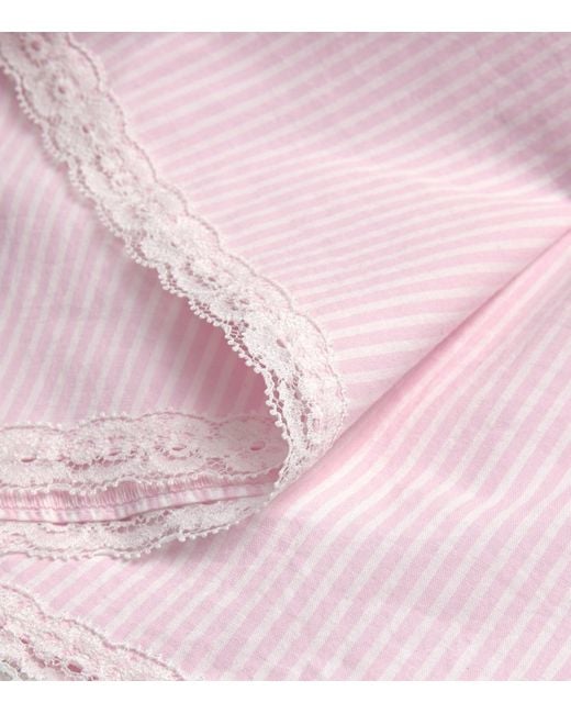 Skims Pink Cotton Poplin Sleep Shorts