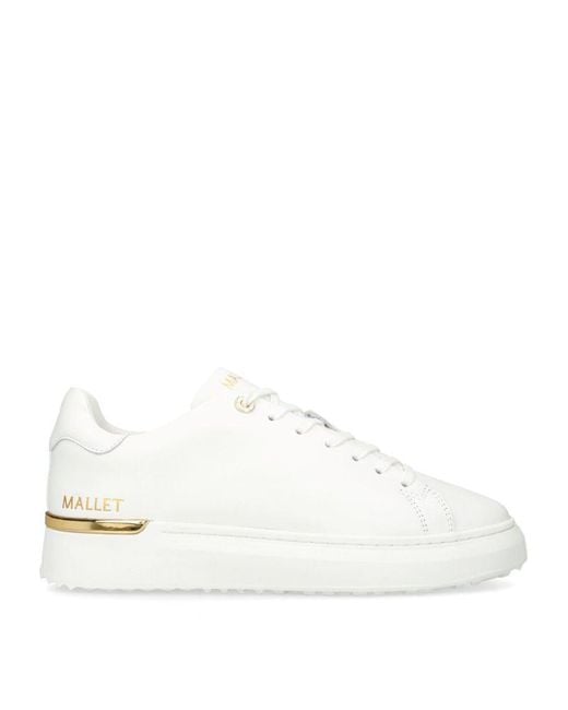 Mallet White Leather Grftr Lite Sneakers for men