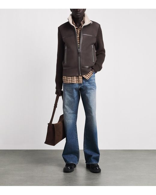 Mackage Brown Merino-Shearling Jonathan Jacket for men