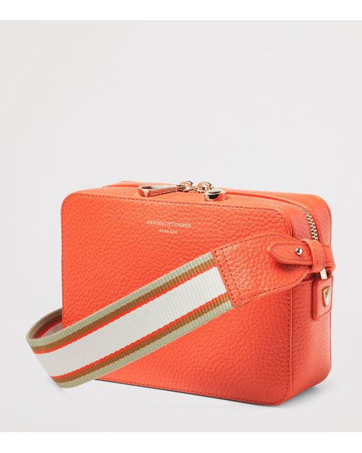 Aspinal Red Leather Camera Bag