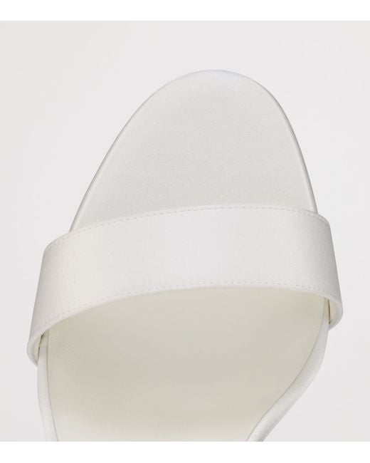 Christian Louboutin White Miss Z Sandal Du Desert 100 Satin Sandals