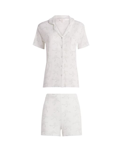 Skims White Soft Lounge Pyjama Set