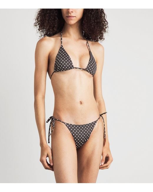 Matteau Brown The String Polka Dot Bikini Top