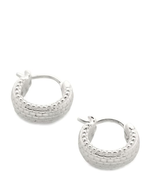 Monica Vinader Metallic Sterling Heirloom Huggie Earrings