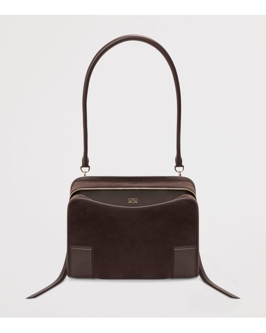 Loewe Brown Medium Suede Amazona 180 Top-Handle Bag