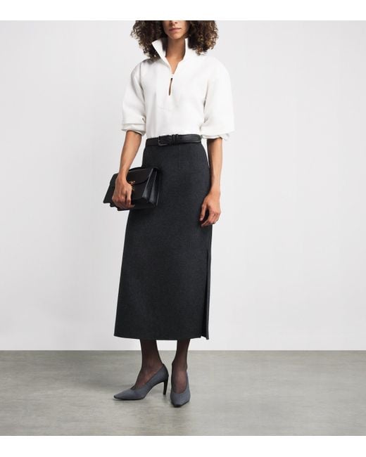 Victoria Beckham White Cotton Tab-Detail Top