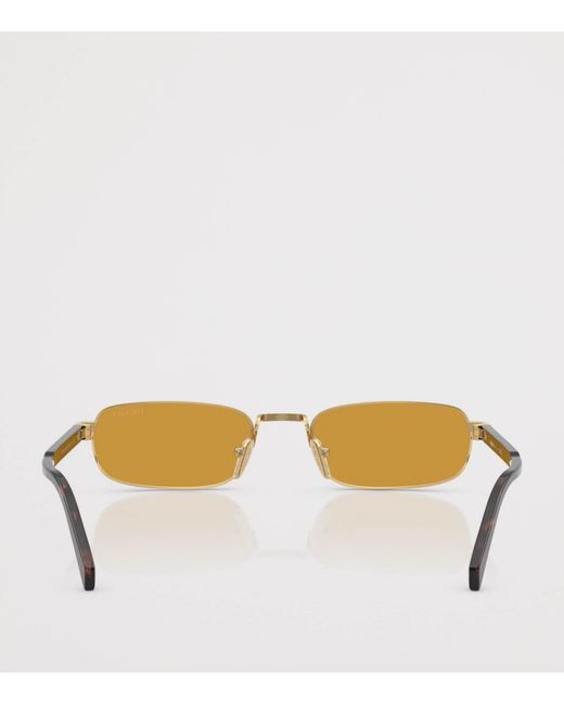 Prada Metallic Rectangle Sunglasses