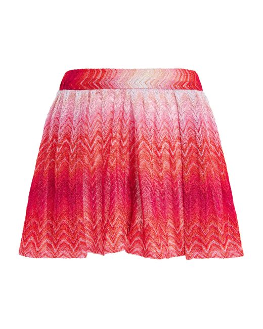 Missoni Red Ombré Crochet Shorts