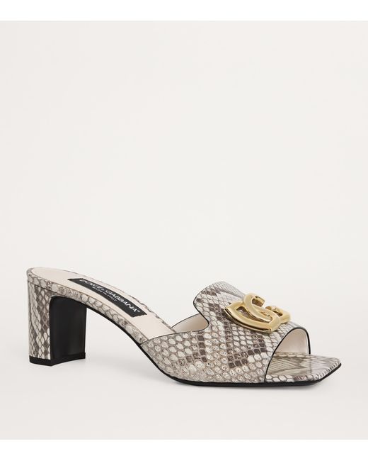 Dolce & Gabbana Multicolor Snakeskin Abaya Sandals 60