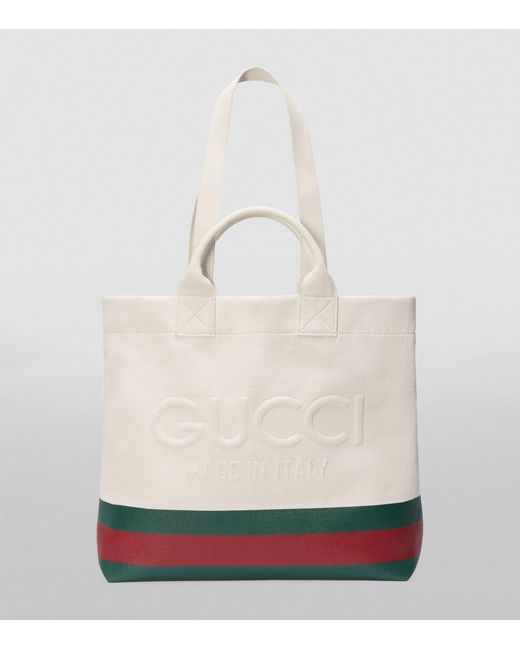 Gucci Natural Canvas Tote Bag