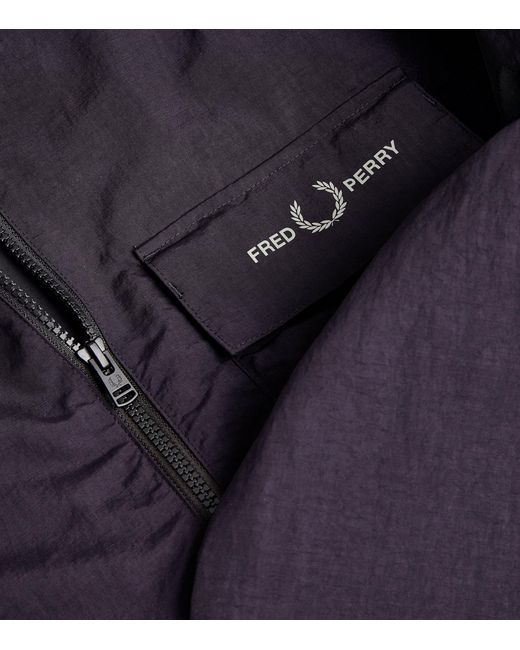 Fred Perry Blue Ripstop Overshirt for men