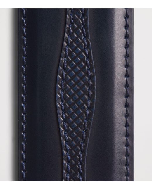 Elliot Rhodes Blue Leather Jolson Belt for men