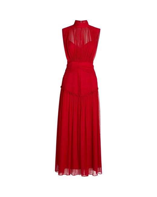 Shona Joy Red Clemence Midi Dress