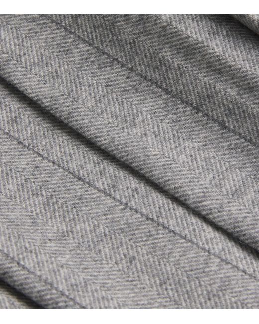 MAX&Co. Gray Wool-Blend Pleated Mini Skirt