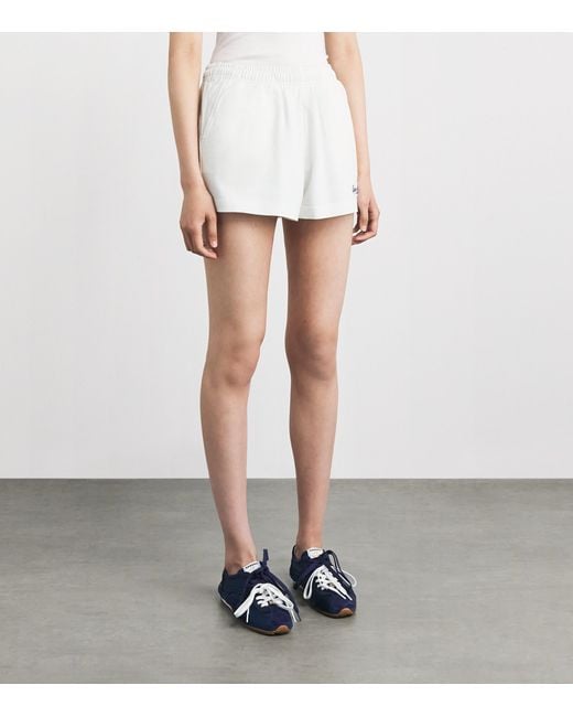 Sporty & Rich White Syracuse Embrdoidered Sweatshorts