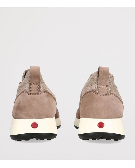 Tod's Natural Suede-Knit Sportivo 79K Sneakers for men