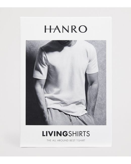 Hanro White Cotton Living T-Shirt for men