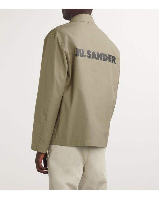 Jil Sander Green Logo Blouson Jacket for men