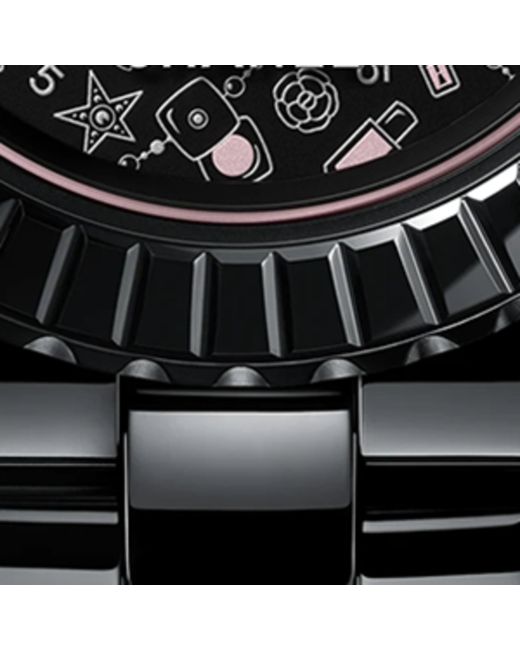 Chanel Black Ceramic, Steel And Diamond Mademoiselle J12 Blush Calibre 12.1 Watch