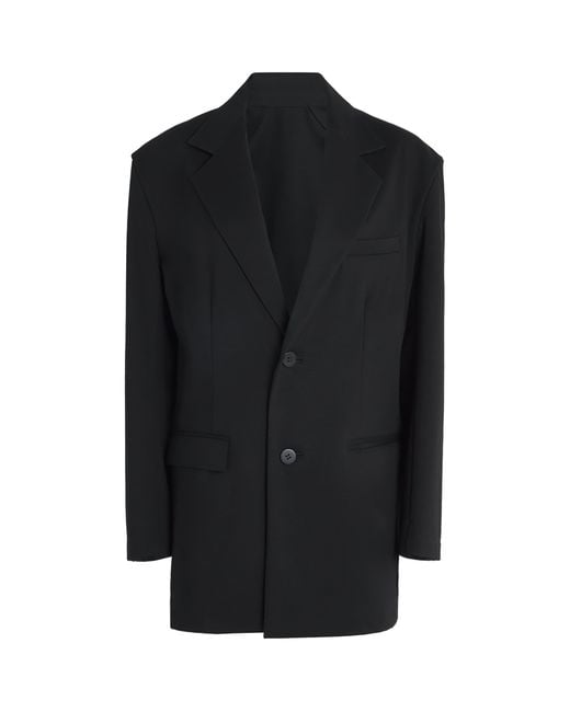 Issey Miyake Black Cotton-Blend Simple Ensemble Blazer