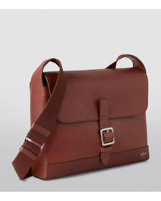 Mulberry Brown Small Leather Chiltern Messenger Bag for men