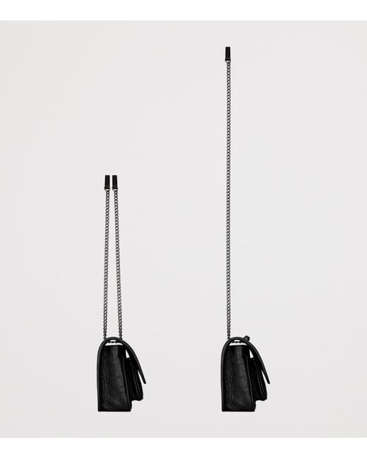 Saint Laurent White Mini Niki Chain Shoulder Bag