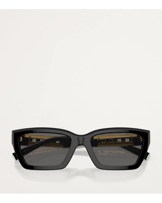 Tiffany & Co Black Acetate Rectangular Sunglasses