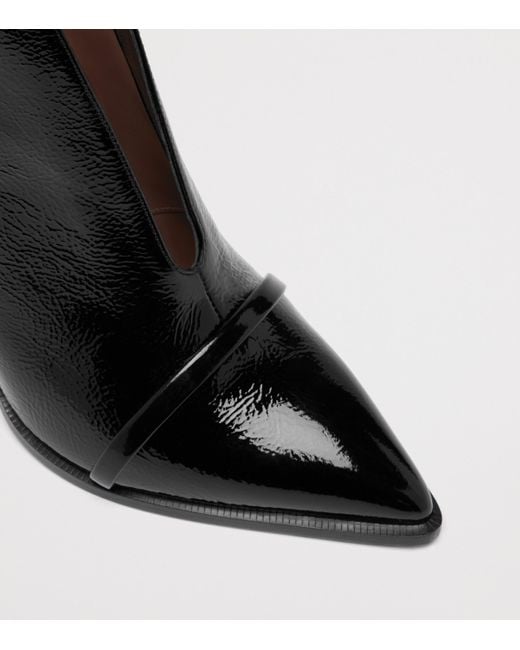 Malone Souliers Black Patent Leather Clara Ankle Boots 70