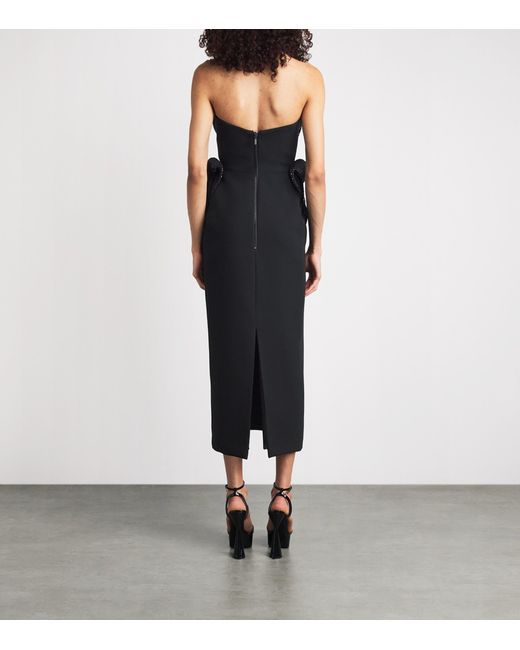 Maticevski Black Sequin Glint Midi Dress