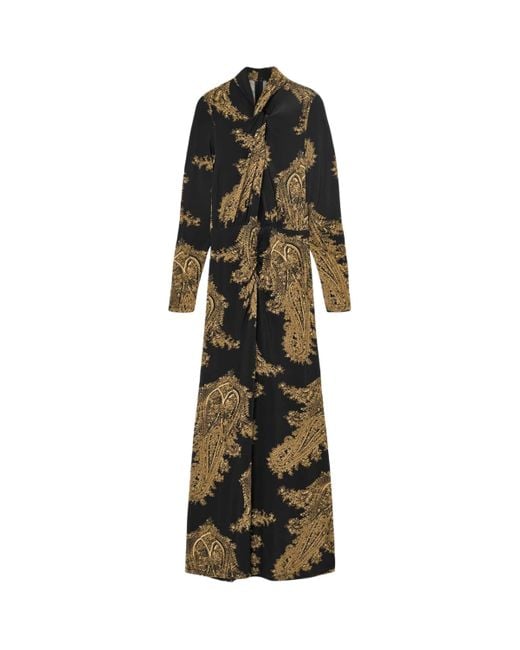 AllSaints Black Mina Maxi Dress