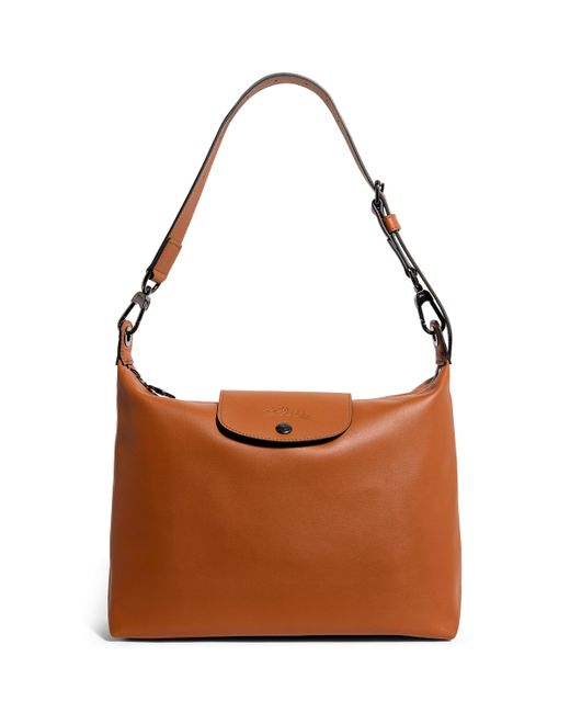 Longchamp Brown Medium Leather Le Pliage Xtra Hobo Bag
