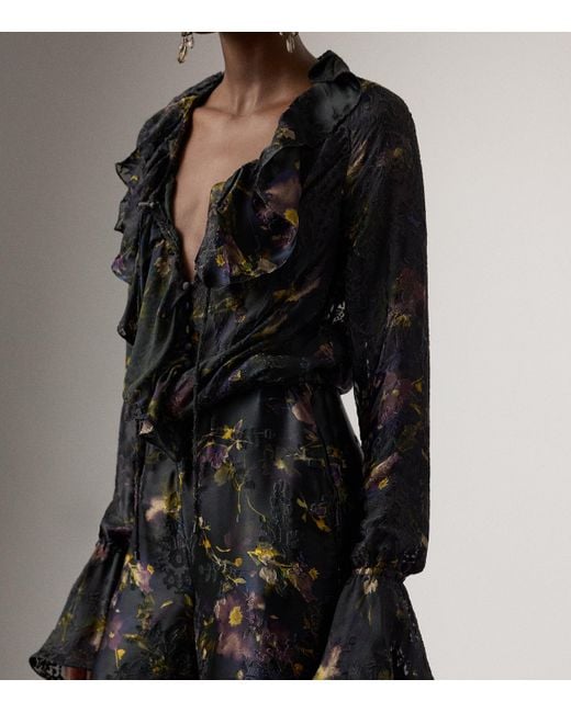 Ralph Lauren Black Satin Carol Jumpsuit