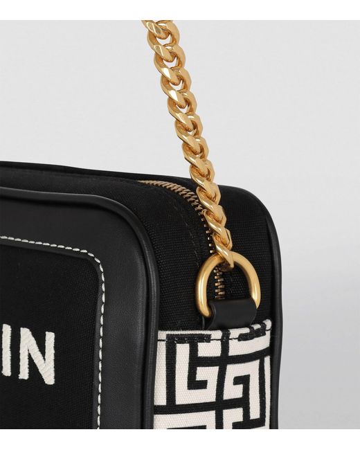 Balmain Canvas Monogram Barmy Camera Bag in Black Lyst