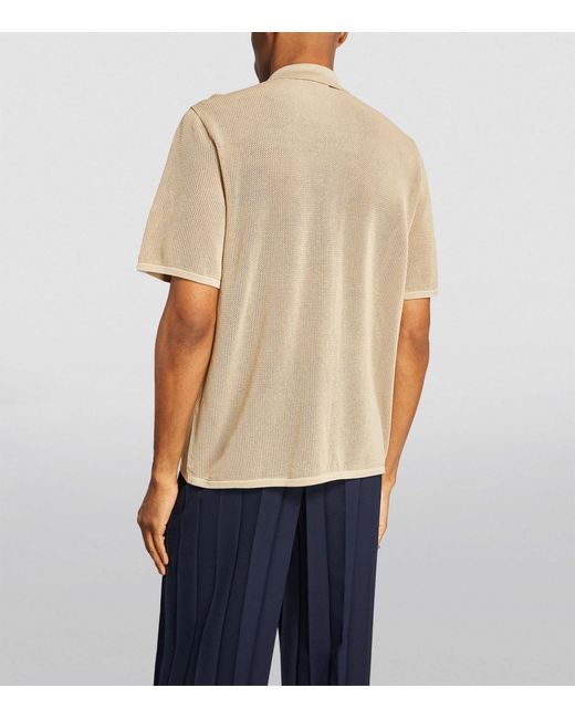 Rag & Bone Natural Knitted Short-sleeve Shirt for men