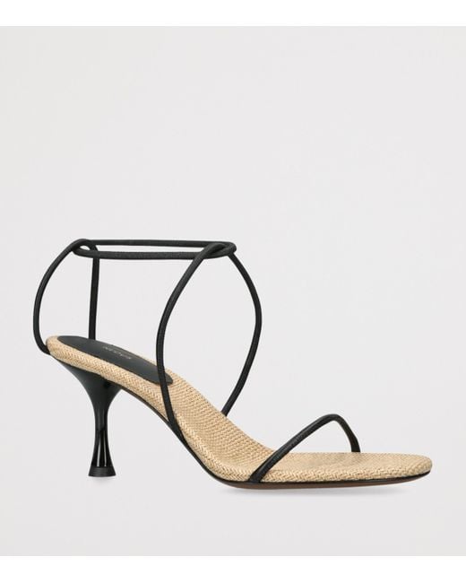 Neous Black Leather Nenque Sandals 80