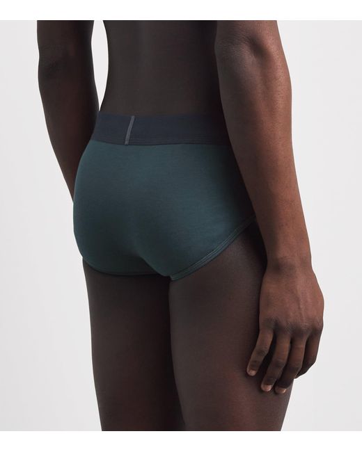 Skims Blue Stretch-Cotton Briefs for men