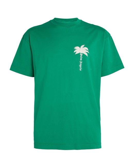 Palm Angels Green The Palm T-shirt for men