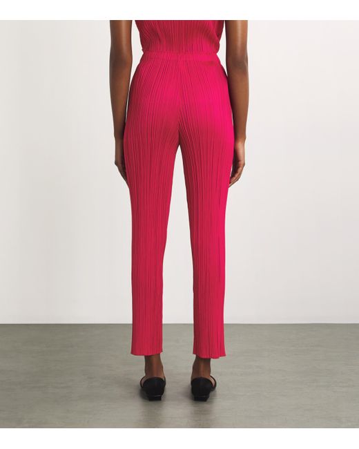 Pleats Please Issey Miyake Red New Colorful Basics Trousers