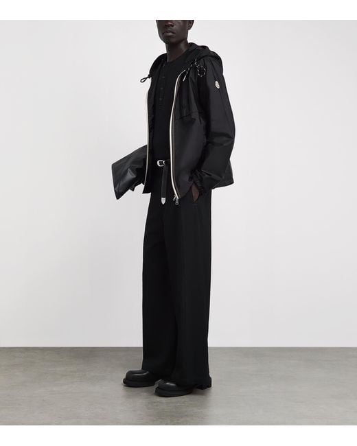 Moncler Black Water-Repellent Hooded Nidge Jacket for men