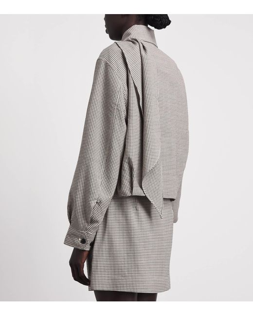 Rag & Bone Gray Wool Plaid Krista Bomber Jacket
