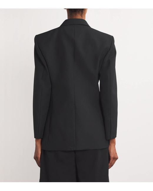 Sandro Black Virgin Wool-Blend Blazer