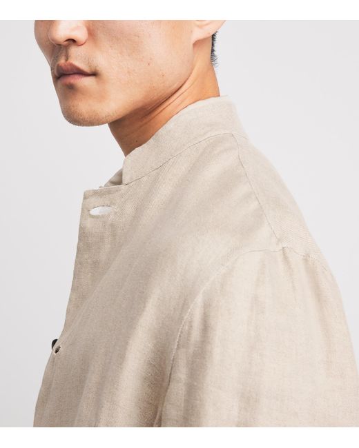 Eleventy Natural Linen-Silk Reversible Jacket for men