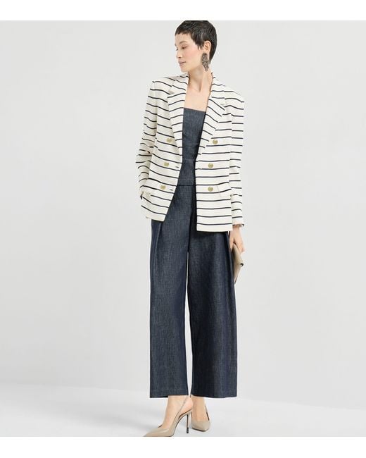 Brunello Cucinelli Blue Wide-Leg Jeans