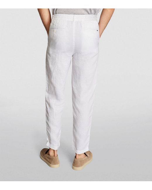 Polo Ralph Lauren White Linen Prepster Trousers for men