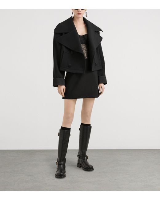 Dolce & Gabbana Black Wool-Blend Basque Skirt