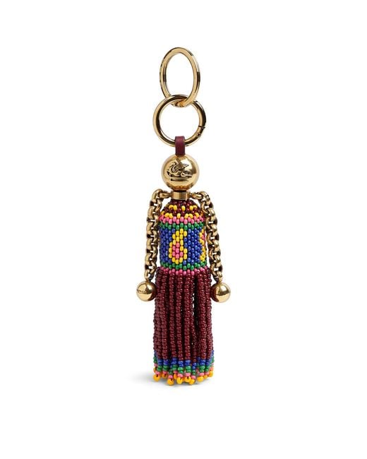Etro White Doll Charm Keyring