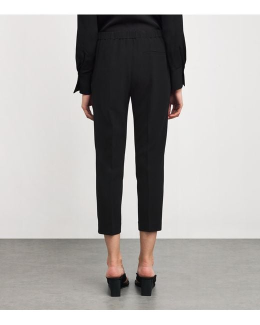 Theory Black Cropped Treeca Trousers