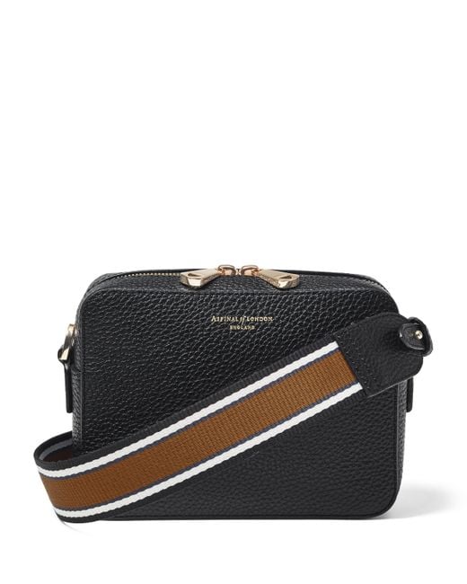 Aspinal Black Leather Camera Bag